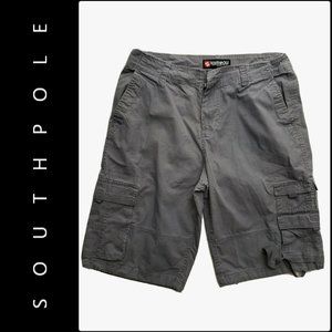 Southpole Men Flat Front Cargo Short Size 30 Gray
